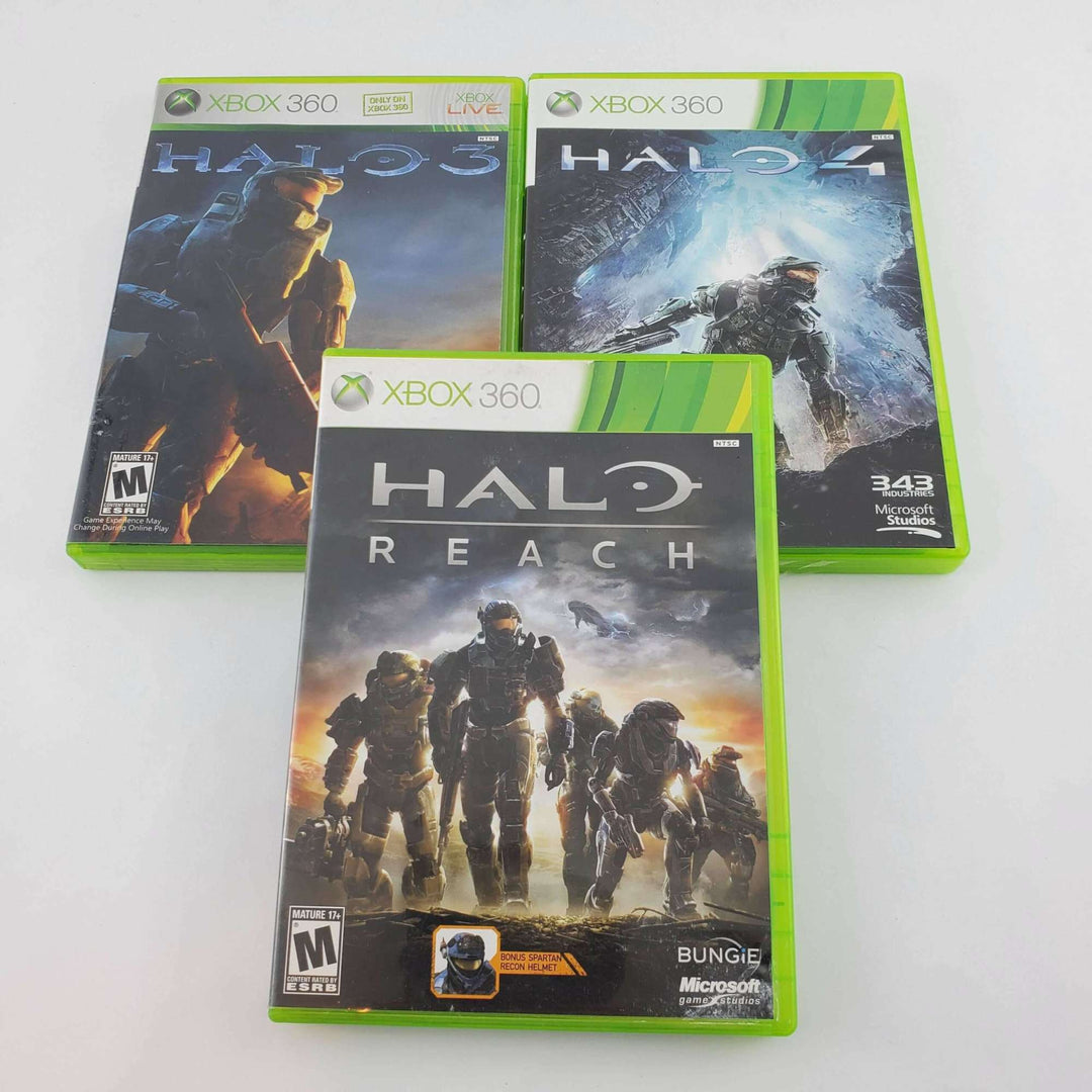 Paquete de consola Xbox 360: Halo 3, 4 y Reach