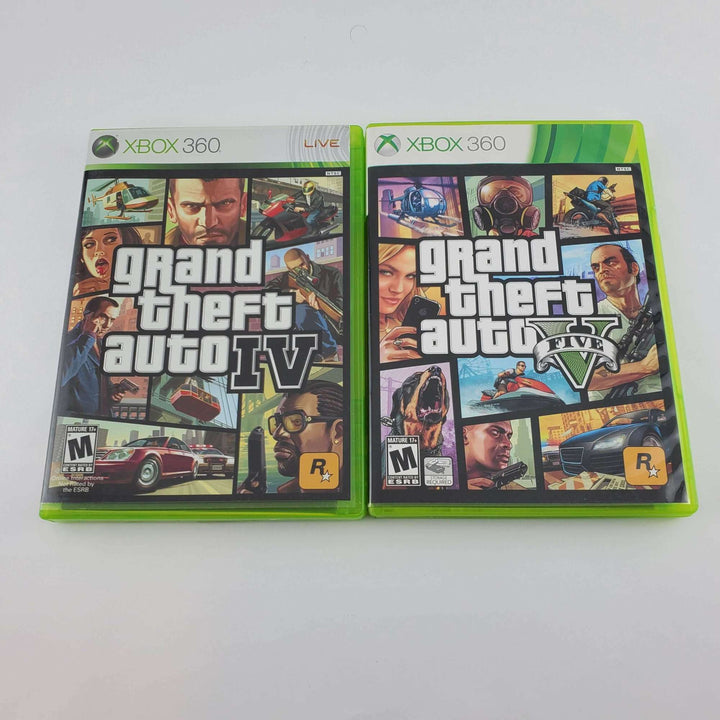 Paquete de consola Xbox 360: Grand Theft Auto IV y V