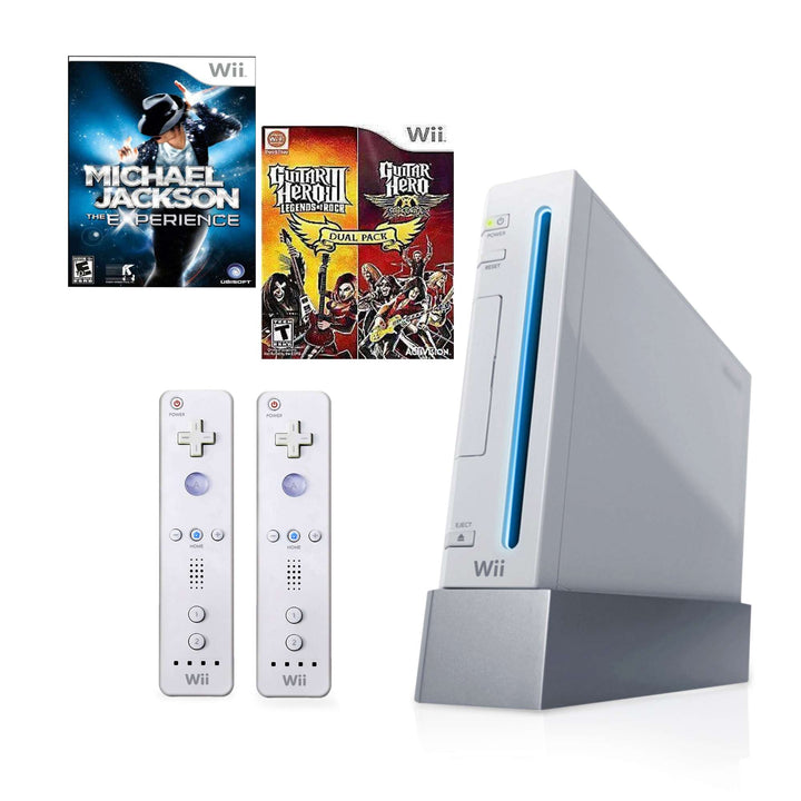 Consola Wii: Paquete doble de Michael Jackson y Guitar Hero