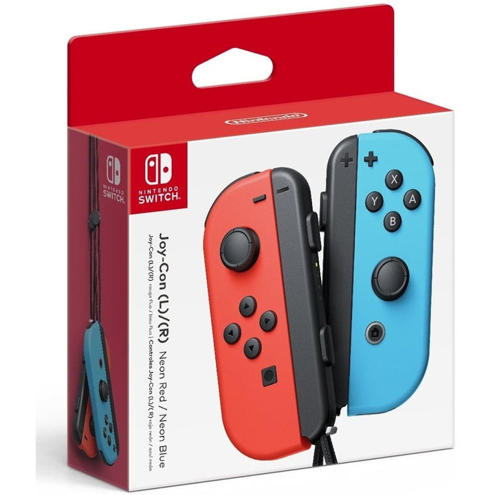 Joy-Con de Switch (I/D) - Azul neón y rojo (Retro Fam)