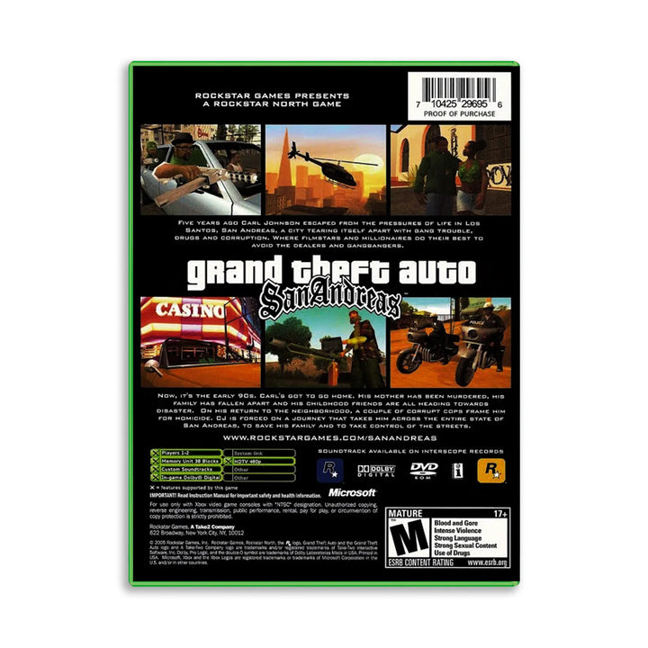 Grand Theft Auto: San Andreas – Juego de Xbox