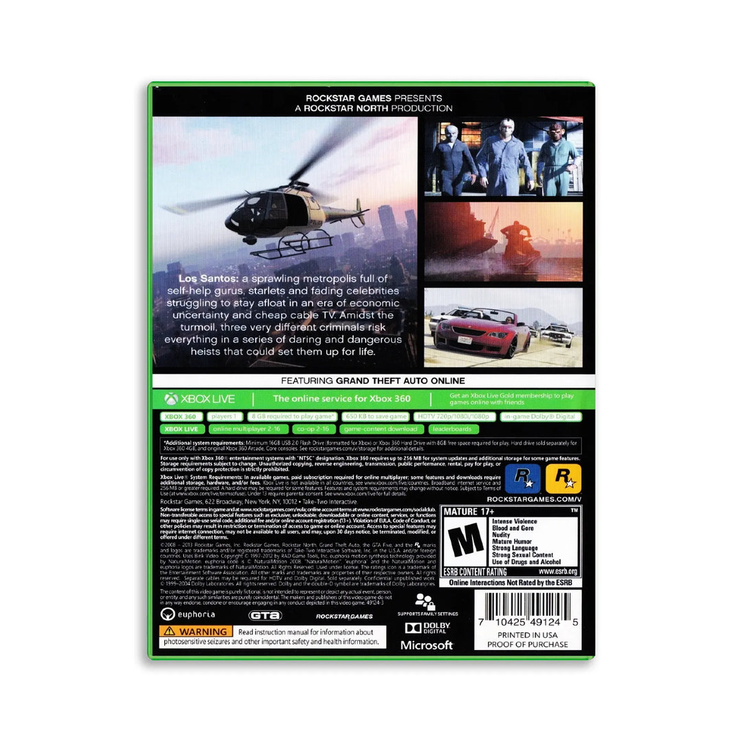 Grand Theft Auto V - Xbox 360