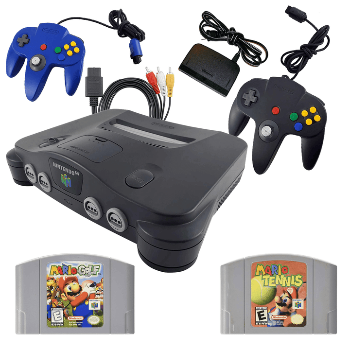 Paquete de consola Nintendo 64 (N64): Mario Golf y Mario Tennis